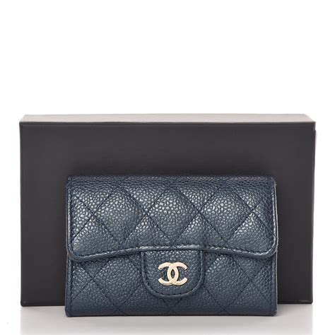 chanel card holder blue|chanel flap card holder price.